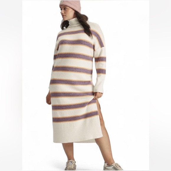 Anthropologie Dresses & Skirts - Anthropologie Daily Practice Karigan Midi Sweater Dress Turtleneck 3X Cabin Core